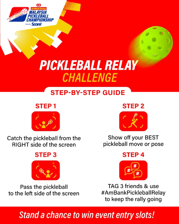 AmBank Pickleball Relay Challenge Step by Step Guide Visual