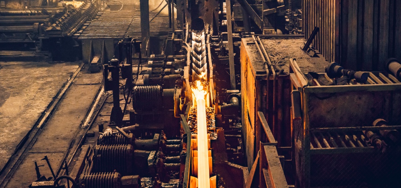 iron steel manufacturing banner
